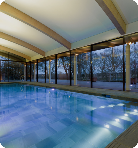 Swimming Pool Glass Partition